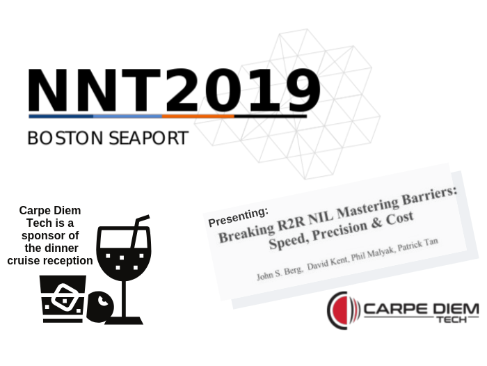 Carpe Diem Technologies is presenting a paper at NNT2019 and sponsoring the dinner cruise reception on Oct. 15. Conf.